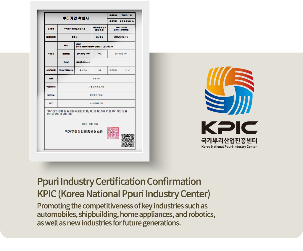 Ppuri Industry Certification Confirmation